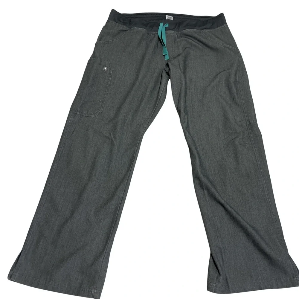 FIGS Technical Collection Scrub‎ Pants Men Size Large Graphite Gray Relaxed Fit